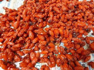 乾燥に失敗したクコ